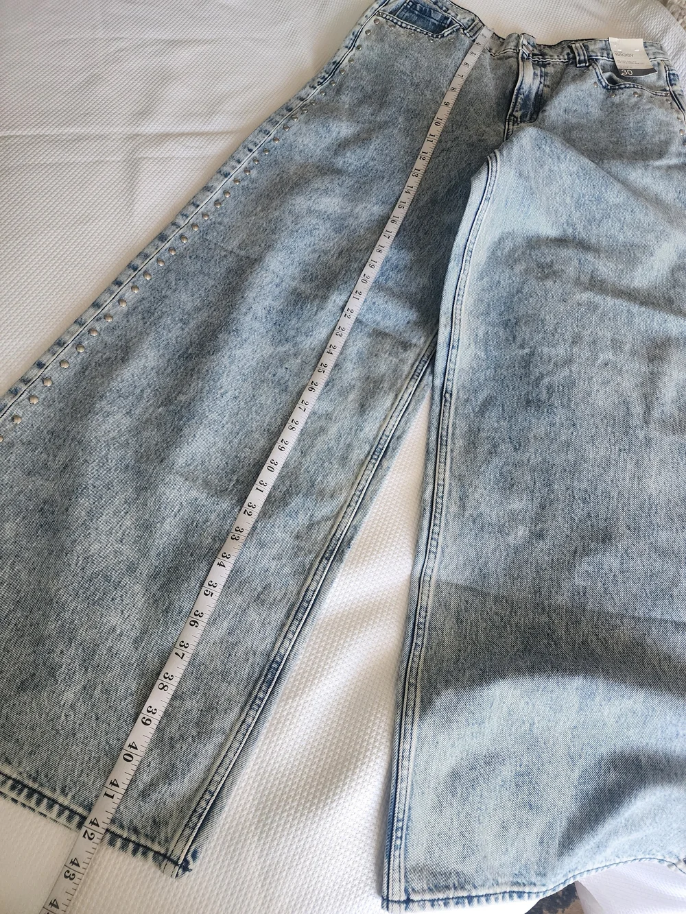 GAP Mid Rise Baggy Jeans - Light Blue Denim New With Tags - Picture 8 of 14